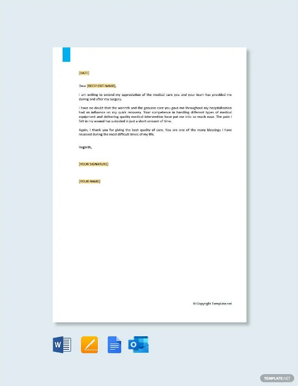 15+ Medical Thank You Letter Templates - DOC, PDF