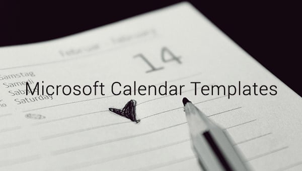 microsoft calendar templates