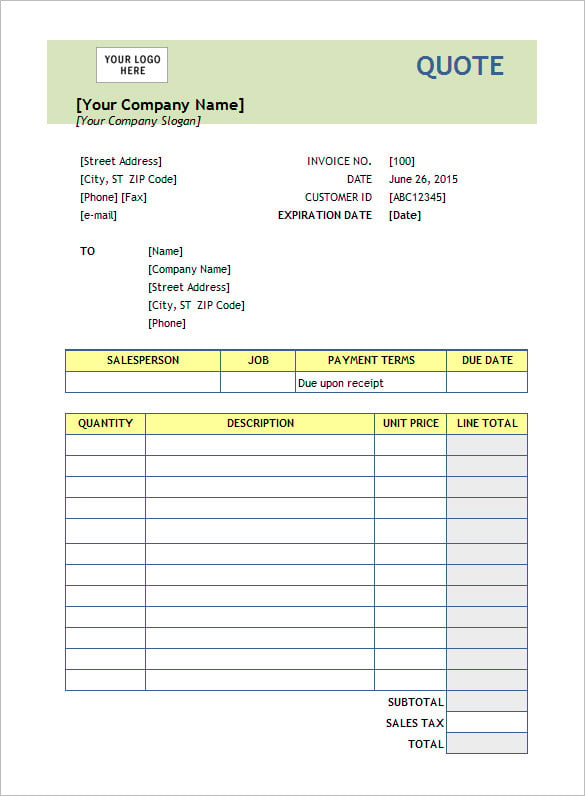microsoft spreadsheet invoice template example download