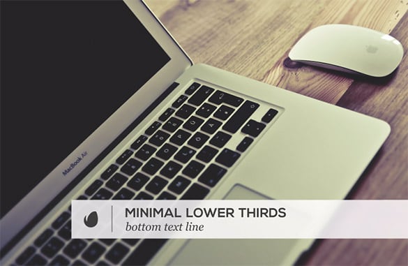 minimalist lower thirds template