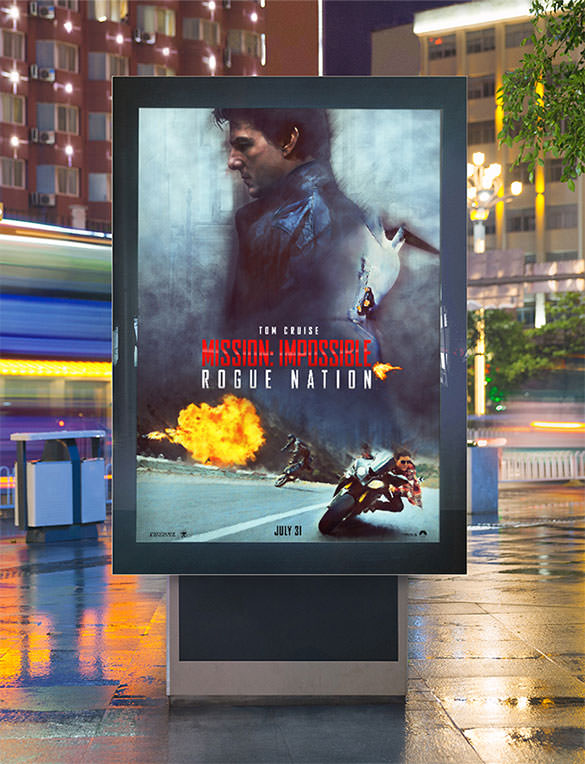 mission impossible digital art movie poster templatea