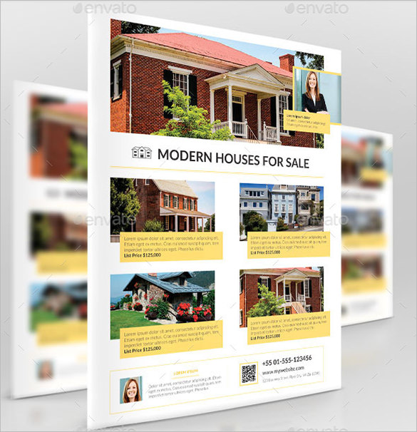 modern house for sale flyer