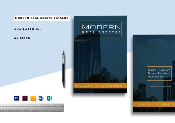 modern real estate catalog template