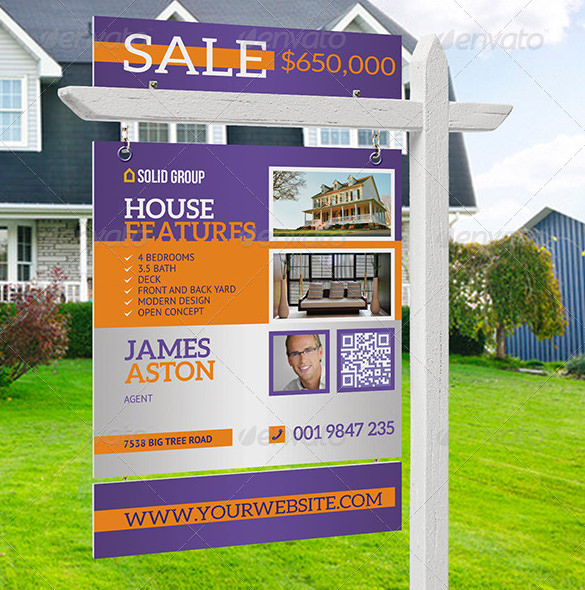 modern real estate yard signage garage sale flyer ideas