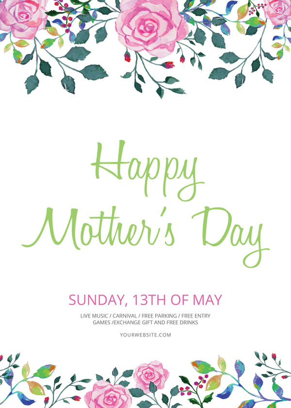 16 beautiful mothers day flyer templates designs free free printable mother day dinner flyers
