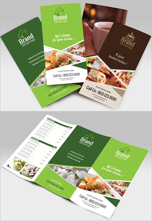 multi purpose tri fold menu card