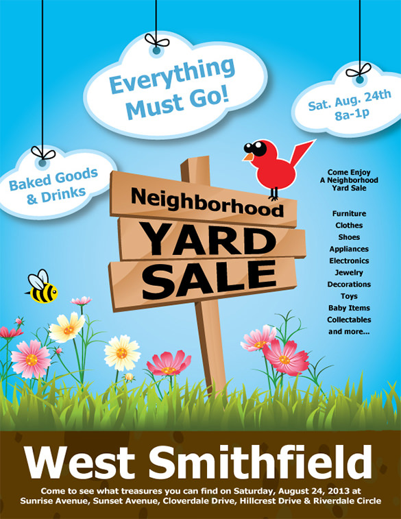 21 Best Yard Sale Flyer Templates And PSD Word EPS
