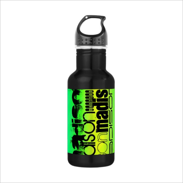 neon-aqua-green-and-yellow-water-bottle-template