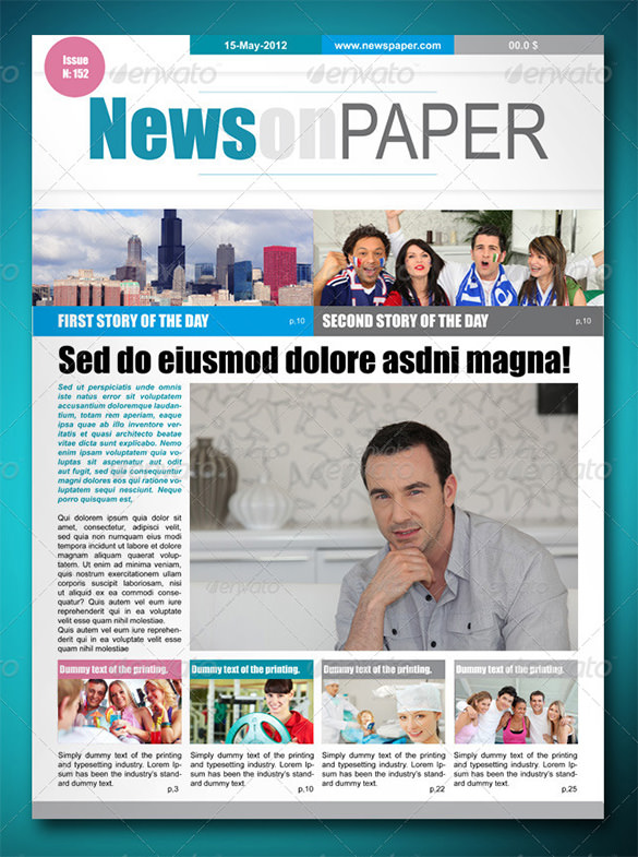 newspaper article indesign template