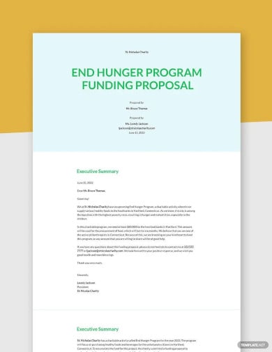 non profit funding proposal template