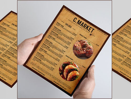old west style menu template