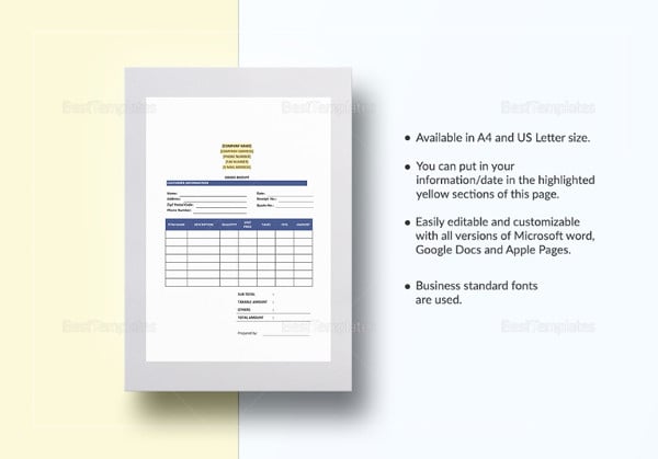 order receipt template2