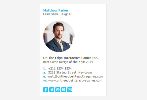 40  Outlook Email Signature Templates Samples Examples Formats