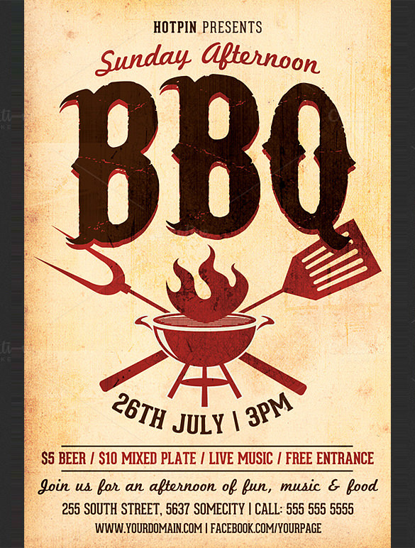 25 BBQ Flyer Templates PSD AI Word EPS Vector Format