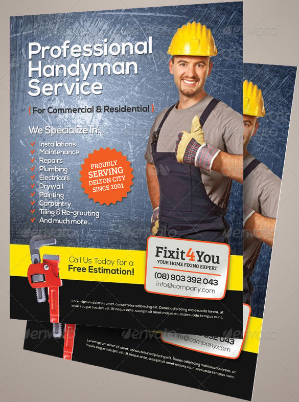 psd handyman services flyers