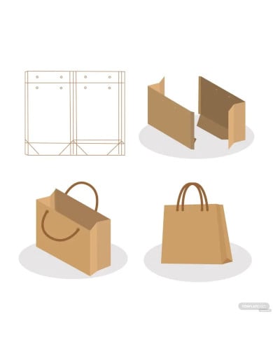 Stock Design Paper Bags With Die-Cut Handle | Zureli
