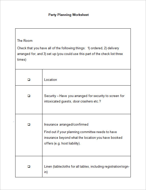 5 Event Planning Worksheet Templates Free Word Documents Download