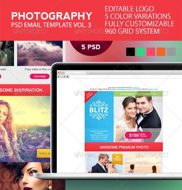 photography psd email template download