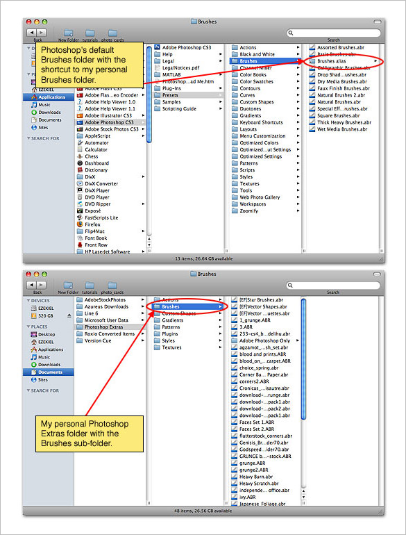 photoshop cs3 tutorials installing and managing brushes