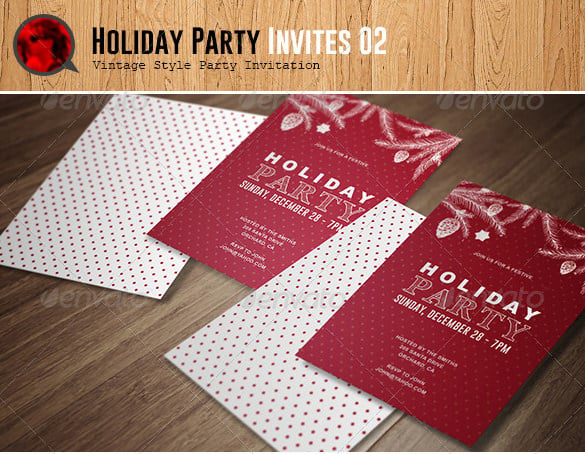 photoshop holiday party invitation template