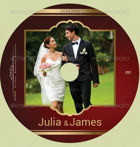 photoshop wedding cd label