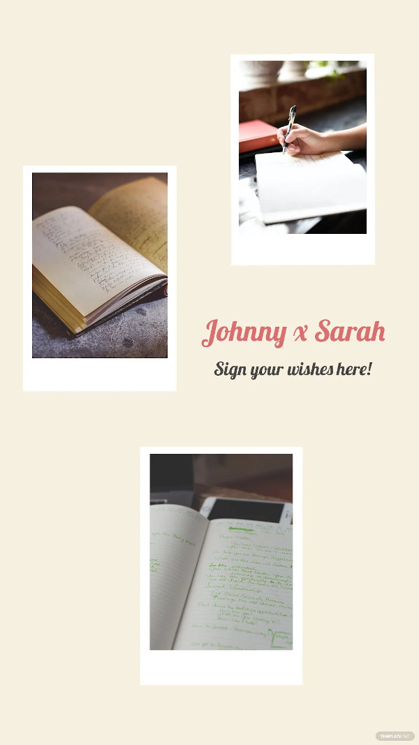 polaroid guest book sign template