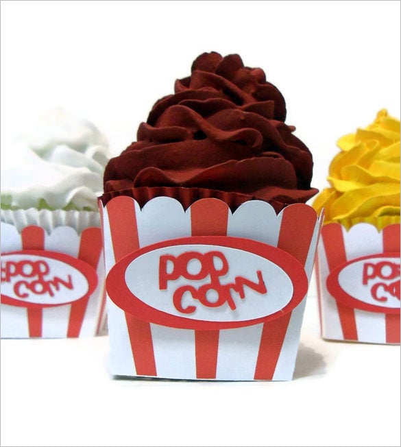 popcorn cupcake wrappers