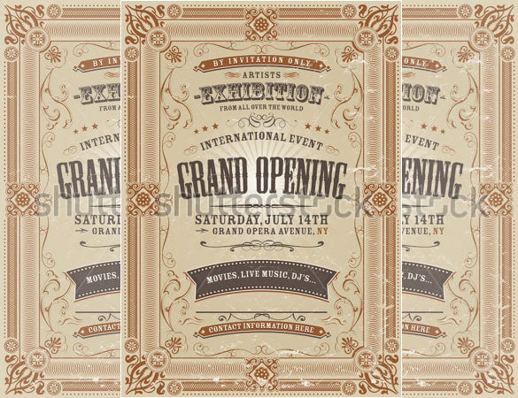 popular exhibition grand opening flyer template