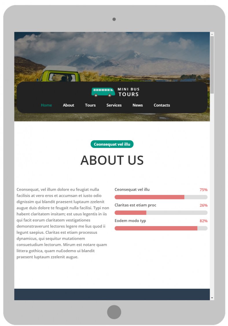 Popular Travel Website Mobile Template 788x1126