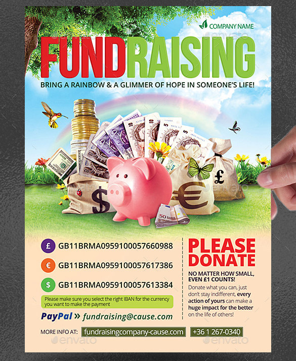 premium fundraising flyer photoshop psd