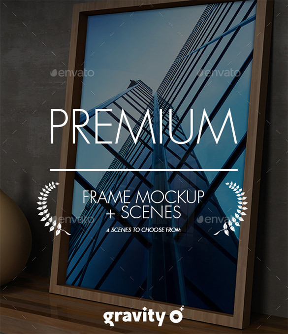 premium picture poster frame mockup scenes