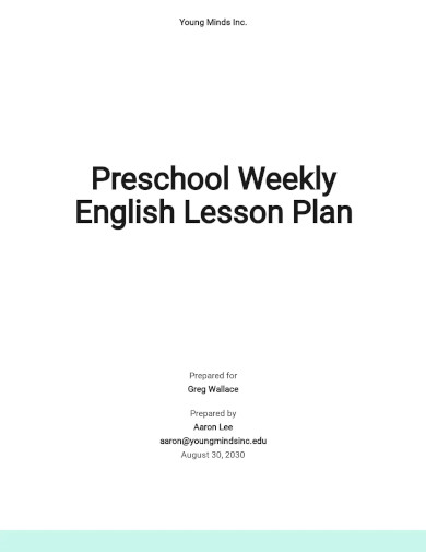 33+ Preschool Lesson Plan Templates - DOC, PDF, Excel | Free & Premium ...