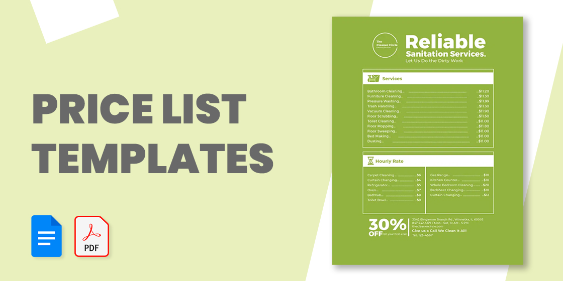 excel template list