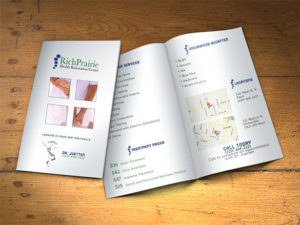 print design chiropractic brochure template