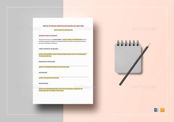 printable-notice-of-special-meeting-of-directors-template