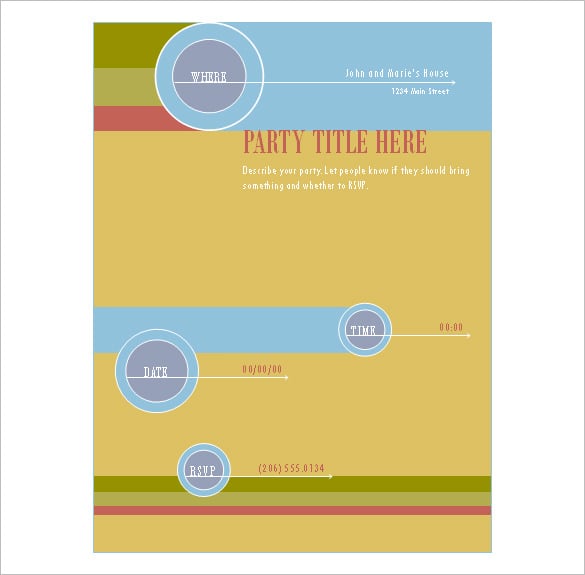 printable party flyer in ms publisher format