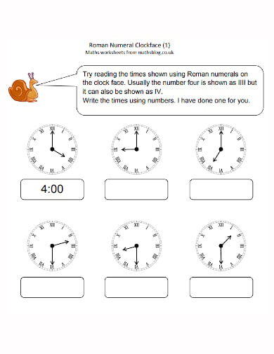 printable roman numbers clock template