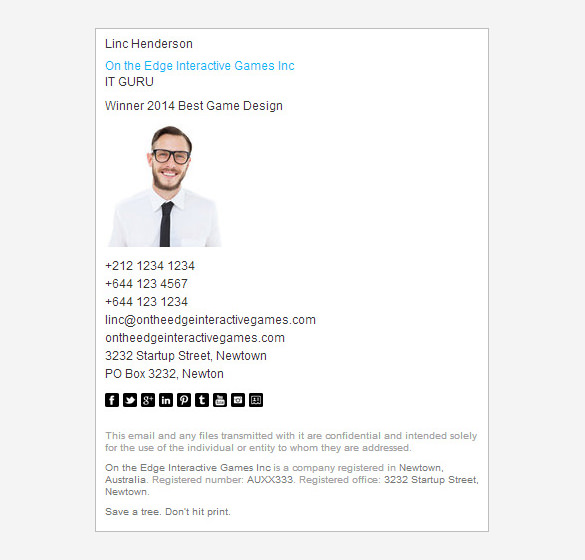 18+ Corporate Email Signature Templates - PSD, HTML