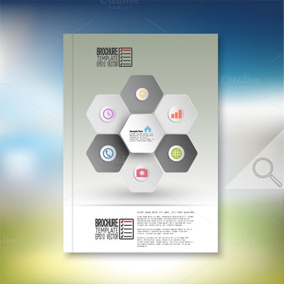professional hexagonal brochure template