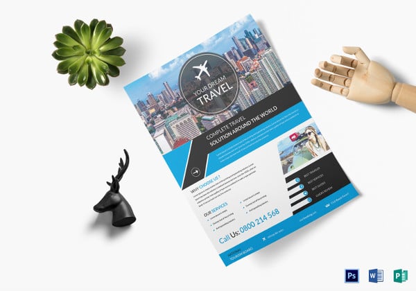 promotion travel flyer template