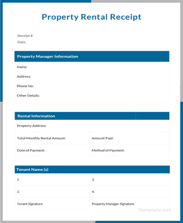 35+ Rental Receipt Templates - DOC, PDF, Excel | Free & Premium Templates