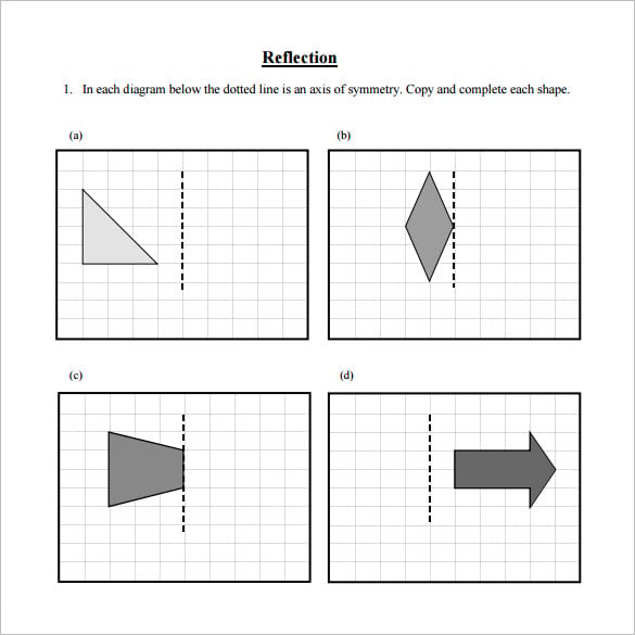 6 Reflective Symmetry Worksheet Templates Samples DOC PDF