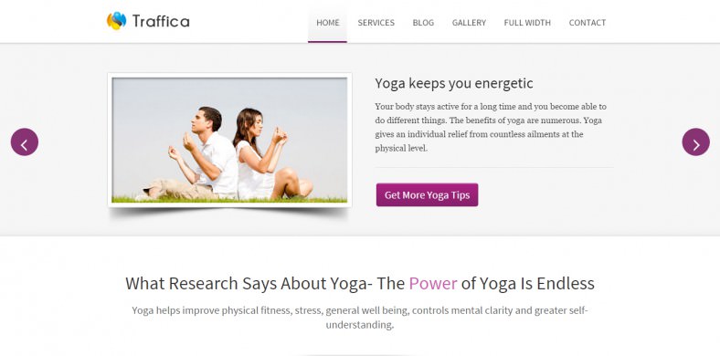 responsive yoga style wp template 788x390