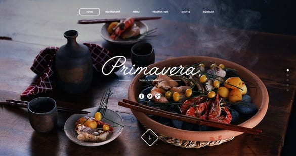 restaurant great onepage psd template