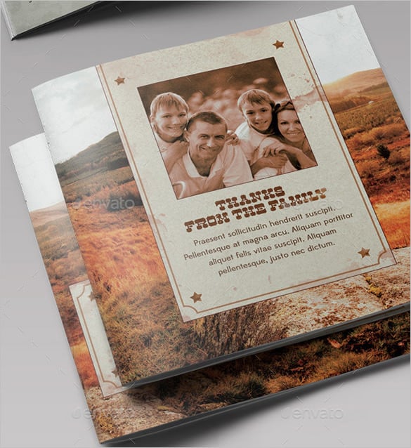 rocky mountain funeral program brochure template