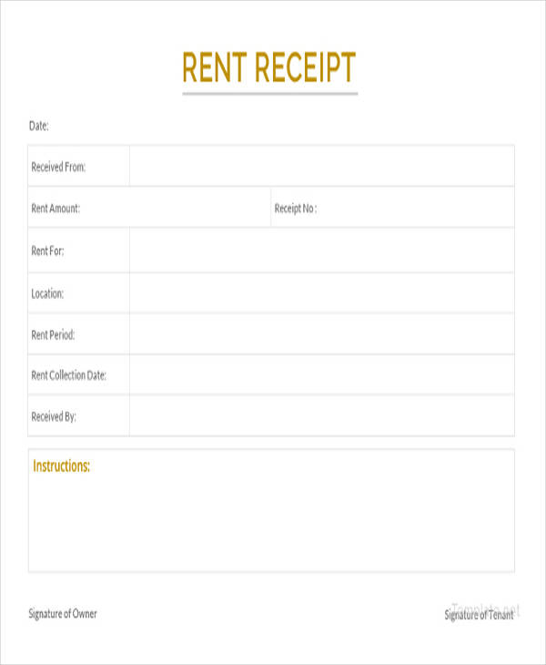 35 Rental Receipt Templates DOC PDF Excel Free Premium Templates