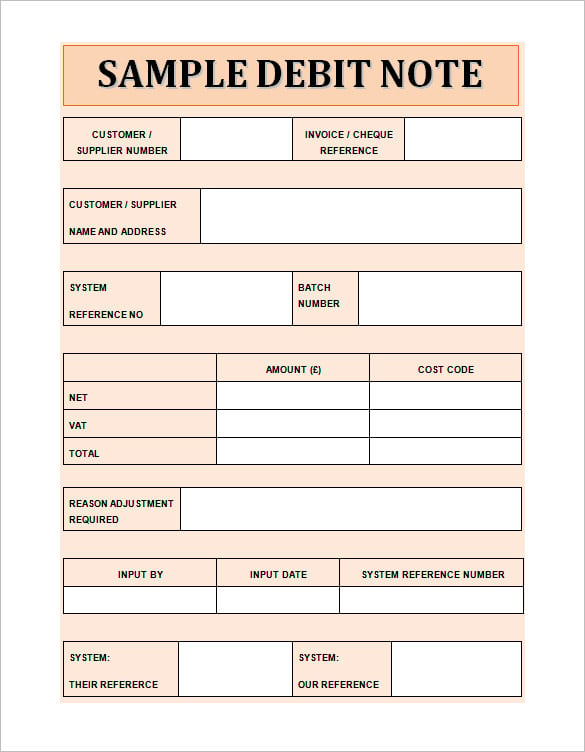 sample debit note invoice template download