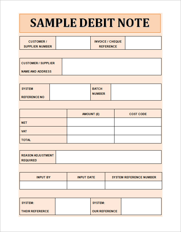 Debit Note Format  www.pixshark.com - Images Galleries 