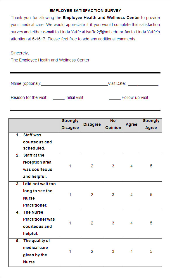 Work Survey Template