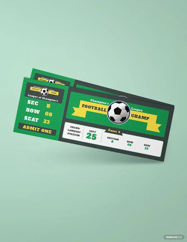 sample football ticket template
